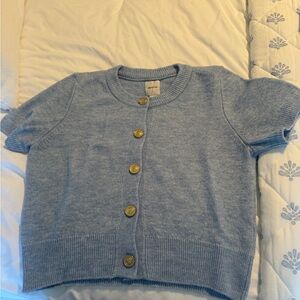 Anthropology maeve sweater top blue size medium